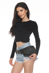 Leaf Pixie Leather Belt Bag