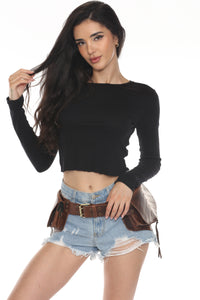 Leaf Pixie Leather Belt Bag