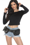 Antique Studs Leather Belt Bag