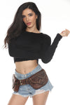 Antique Studs Leather Belt Bag