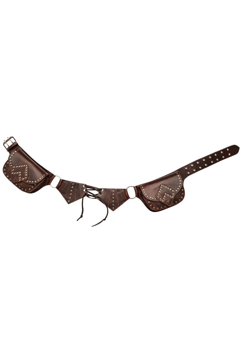 Antique Studs Leather Belt Bag