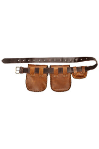 Falling Leaves Leather Belt Bag