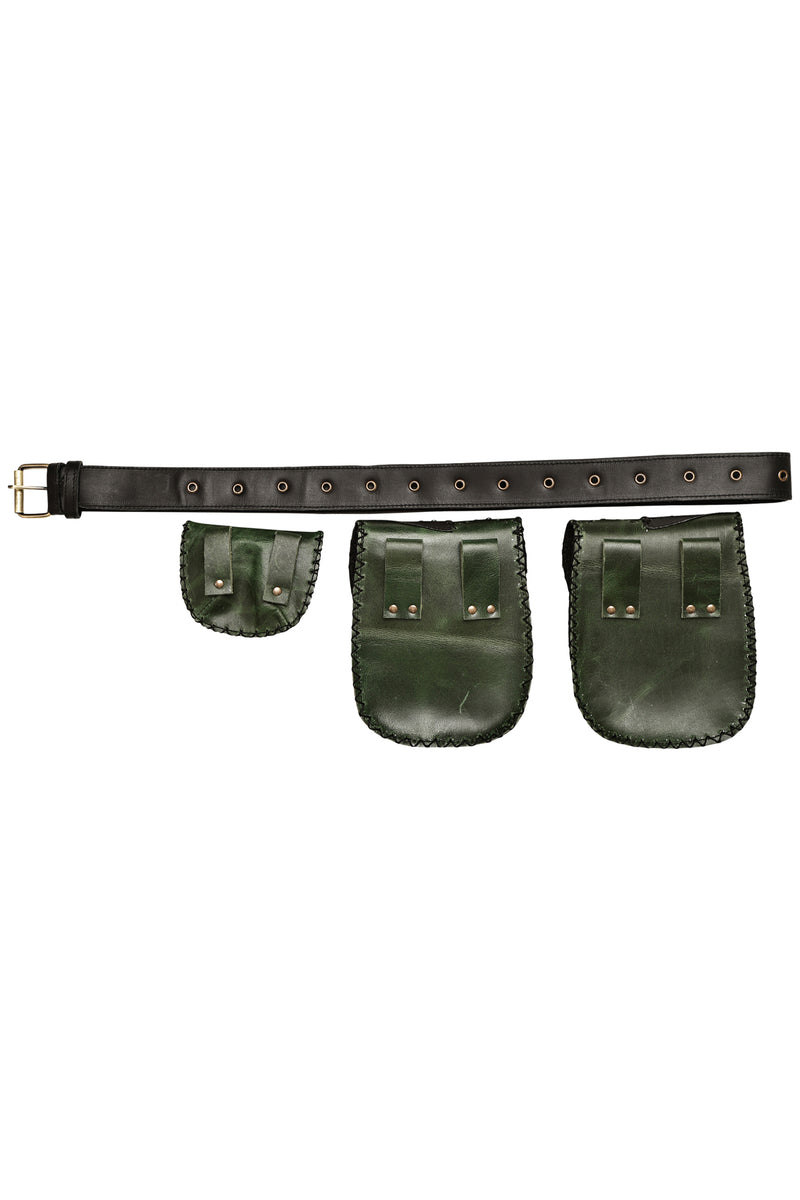 Falling Leaves Leather Belt Bag