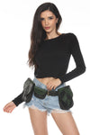 Falling Leaves Leather Belt Bag