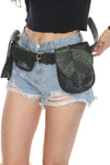 Falling Leaves Leather Belt Bag