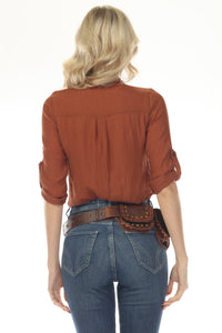 Leather Western Rivets Hip Belt