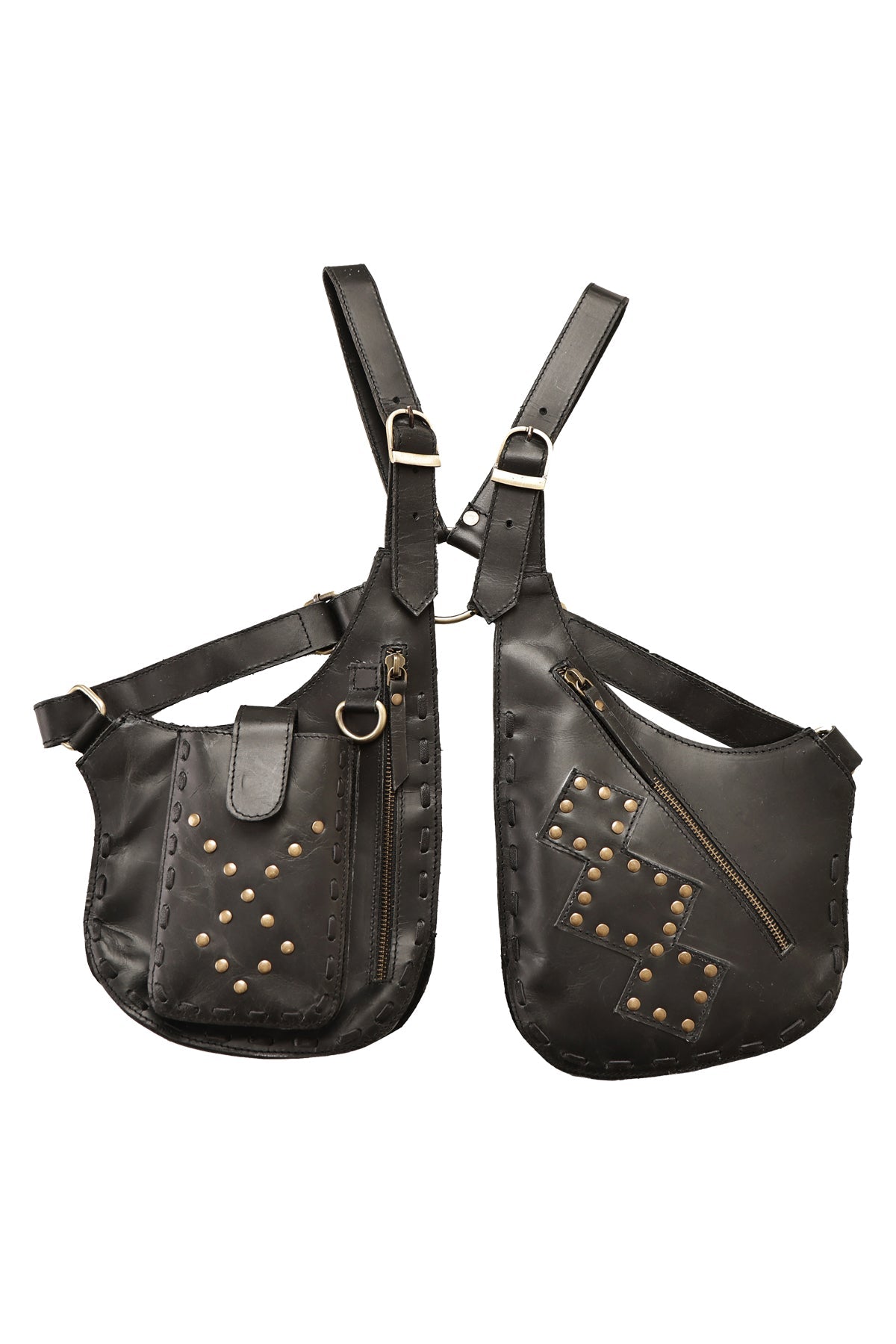 Leather Studded Festival Vest