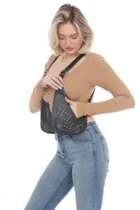 Leather Studded Festival Vest