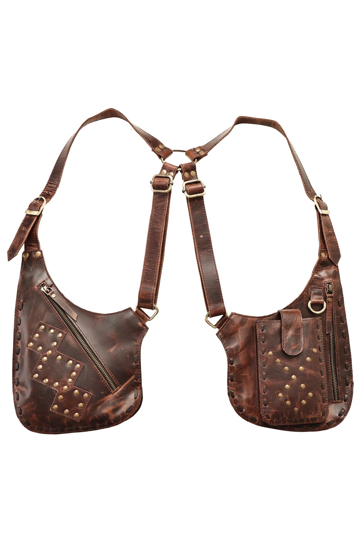 Leather Studded Festival Vest