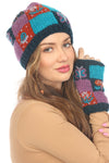 Knit Patchwork Cottagecore Beanie