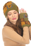 Knit Patchwork Cottagecore Beanie