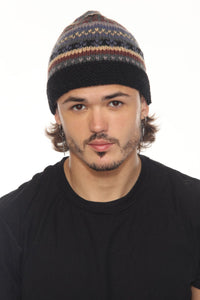 Cozy Striped Boho Beanie
