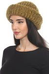 Rolled Faux Mohair Wol-Rib Beannie