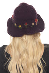 Wool Kint Mushroom Hat with Brim