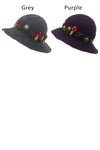 Wool Kint Mushroom Hat with Brim