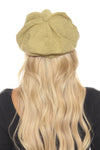 Stonewashed Embroidered Newsboy Cap