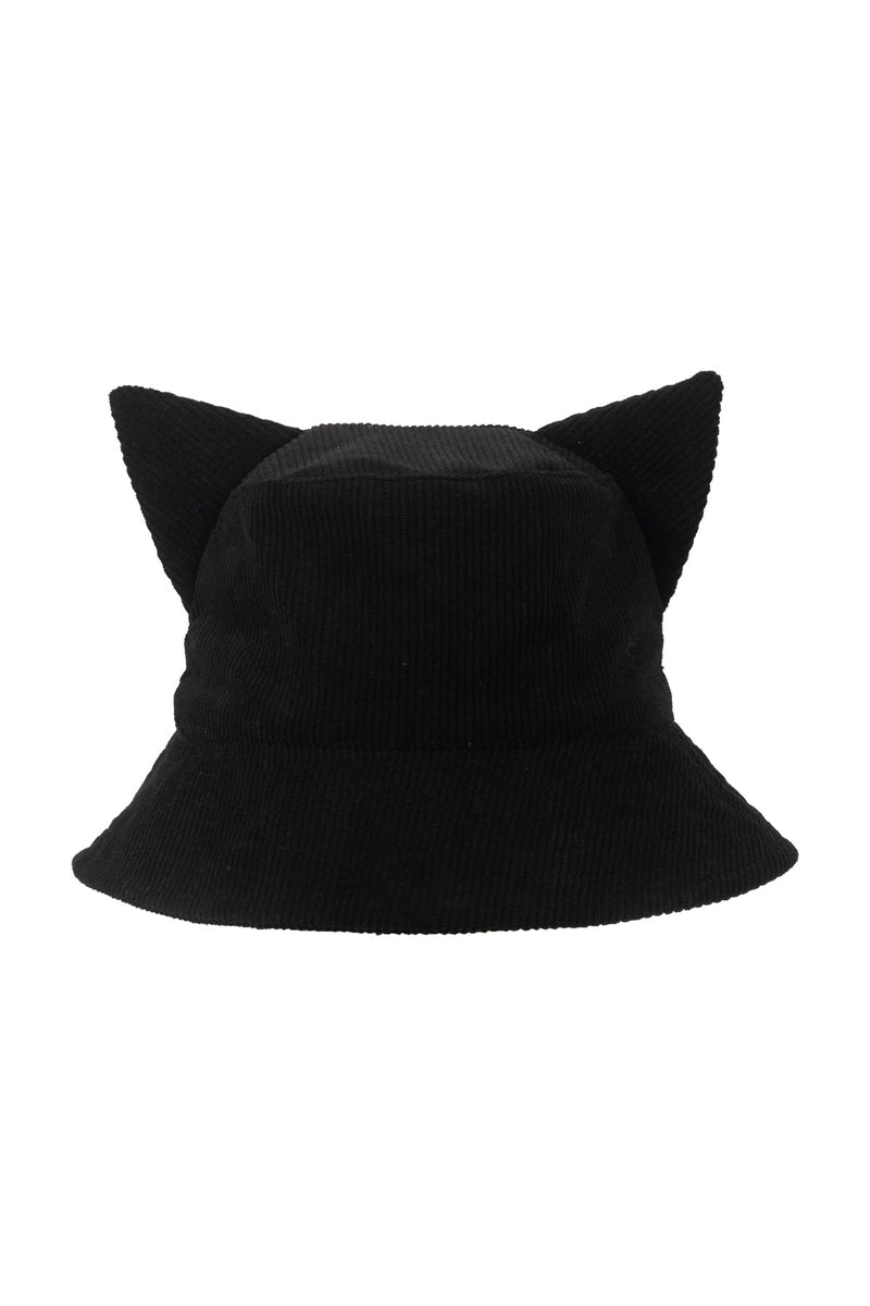 Kitty Ears Corduroy Bucket Hat