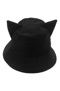 Kitty Ears Corduroy Bucket Hat