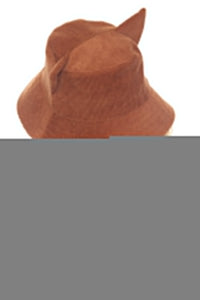 Kitty Ears Corduroy Bucket Hat