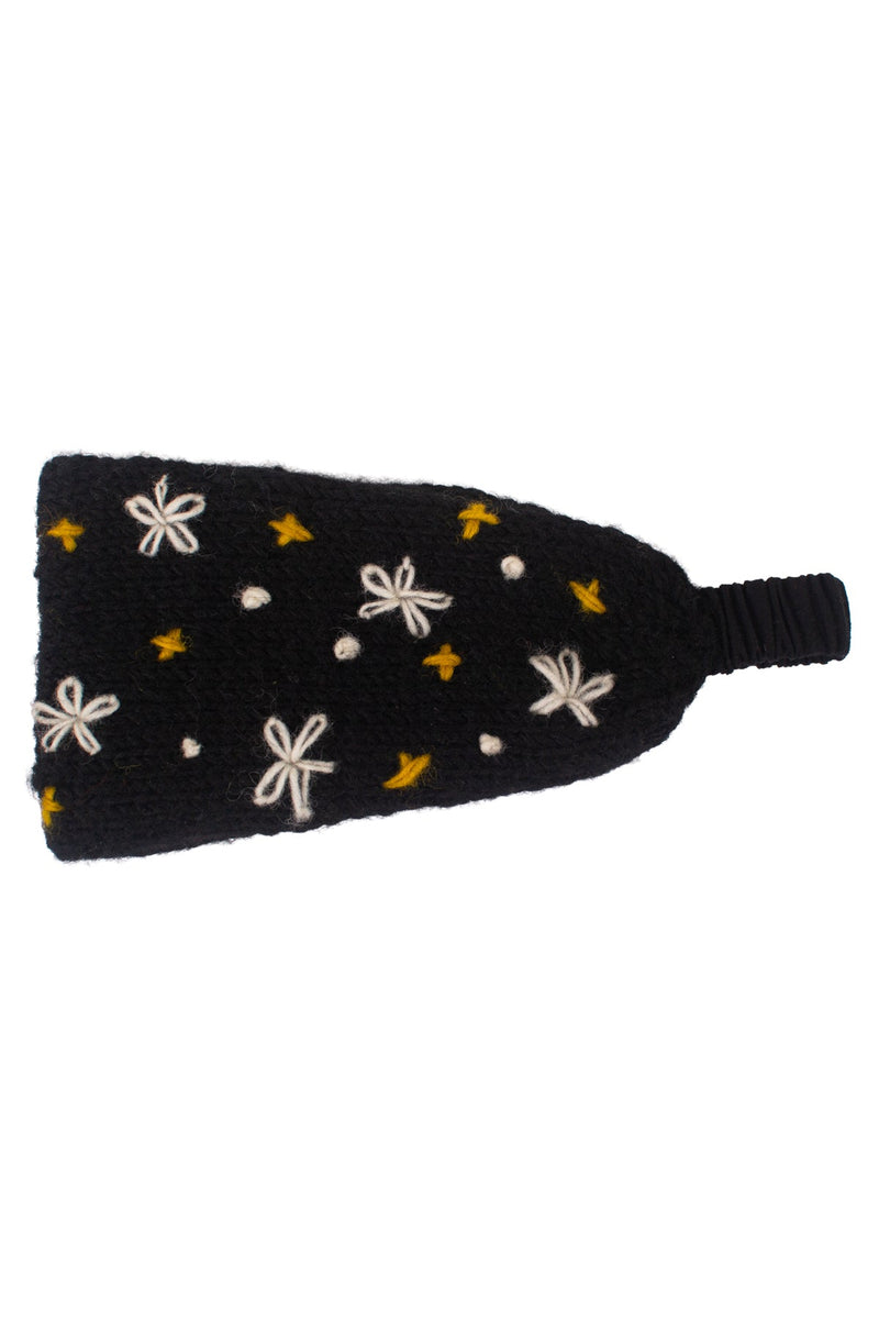 Wool Emb Boho Winter Headband