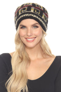 Handknit Waves Wool Beanie