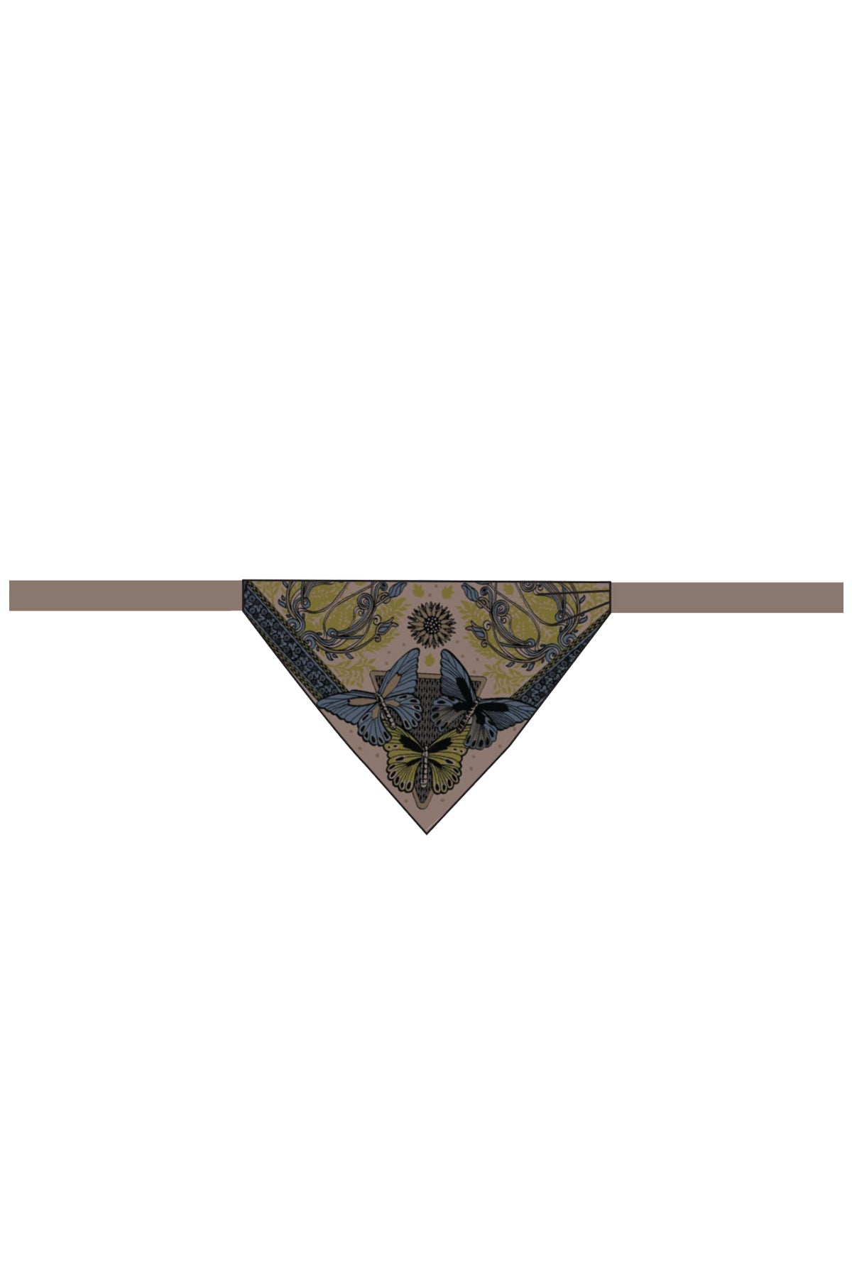 Butterfly Sunflw Head Scarf Bandana