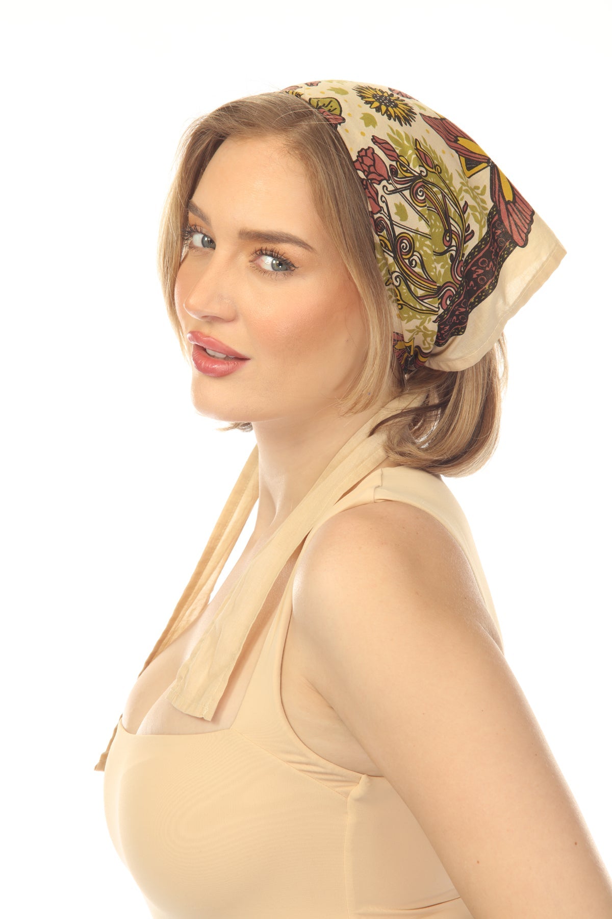 Butterfly Sunflw Head Scarf Bandana