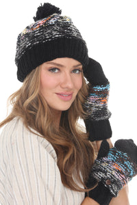 Tweedy Knit Pom Beanie
