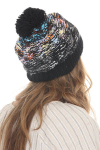 Tweedy Knit Pom Beanie