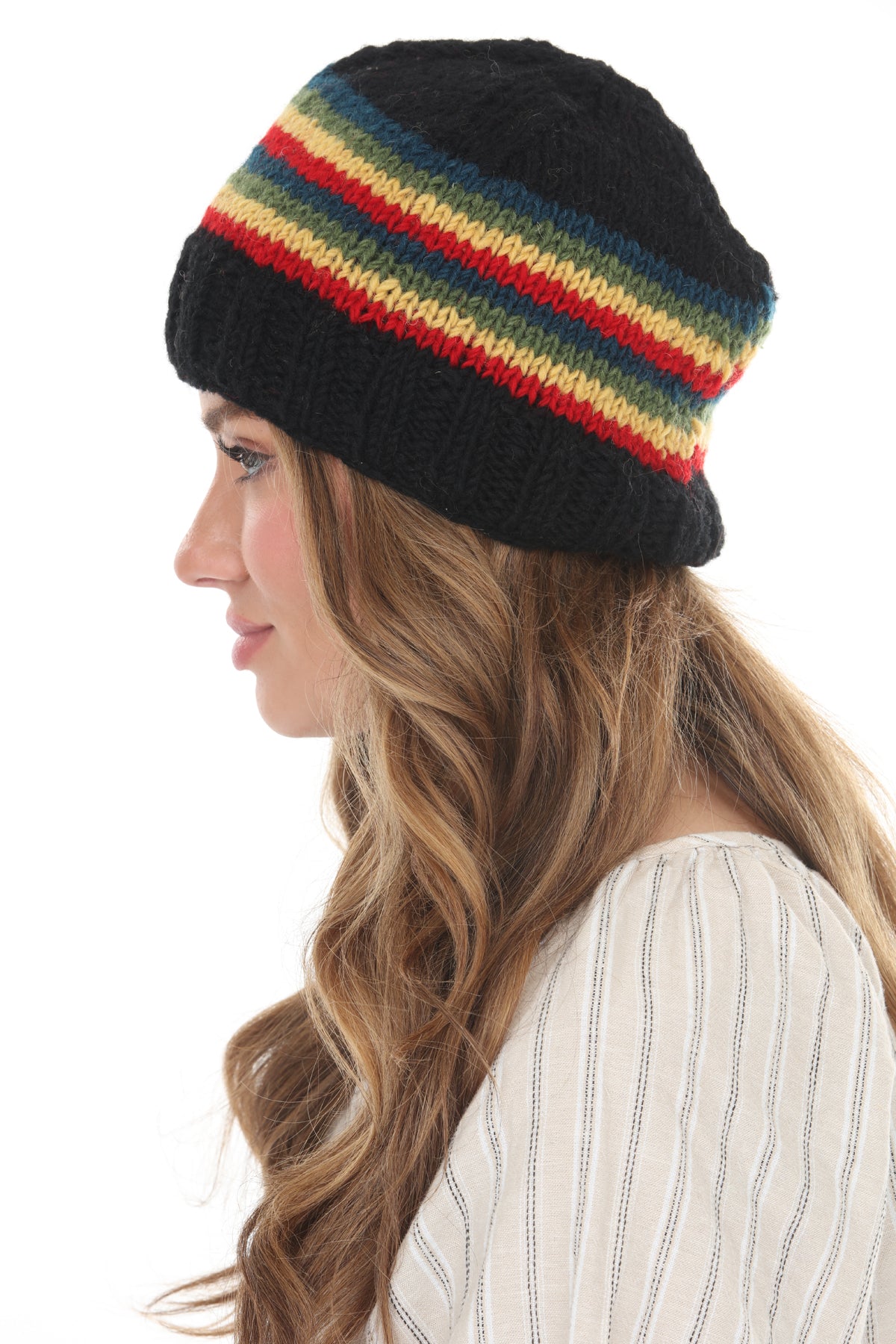 Rainbow Stop Vintage Slouchy Beanie