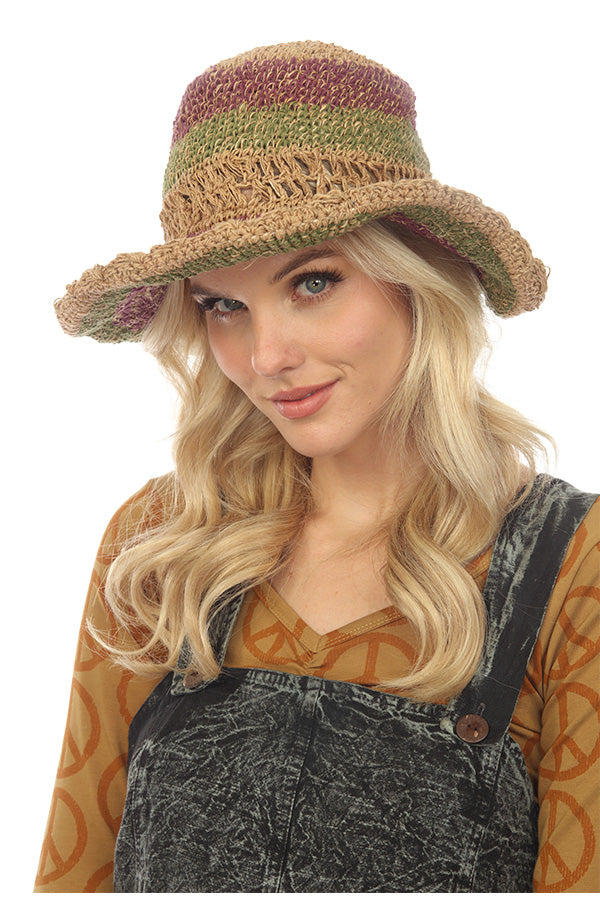 Multi Color Hemp/Cotton Summer Hat