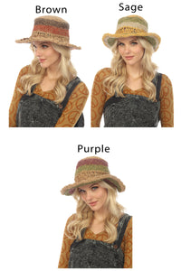 Multi Color Hemp/Cotton Summer Hat