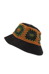 Crochet Applique Bucket Hat