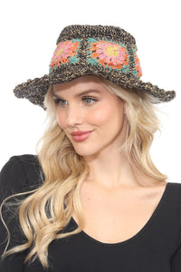 Granny Square Hemp Cotton Sun Hat