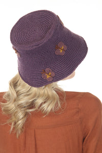 Cotton Crochet Applique Bucket Hat