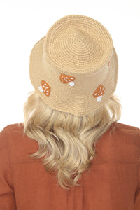 Cotton Crochet Applique Bucket Hat