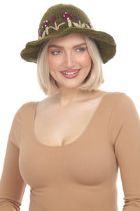 Cottagecore Knit Cotton Sun Hat