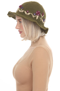 Cottagecore Knit Cotton Sun Hat