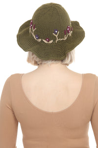 Cottagecore Knit Cotton Sun Hat