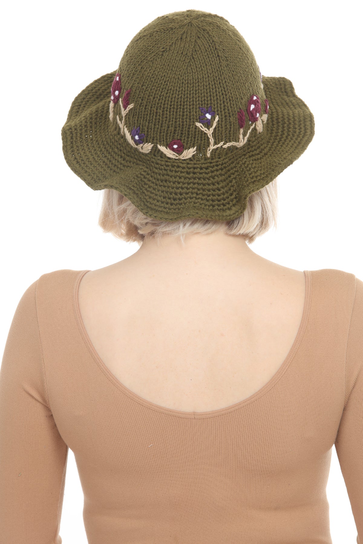 Cottagecore Knit Cotton Sun Hat