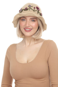 Cottagecore Knit Cotton Sun Hat