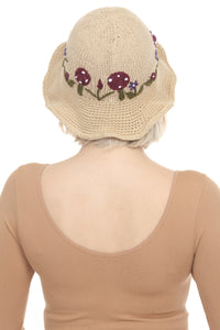 Cottagecore Knit Cotton Sun Hat