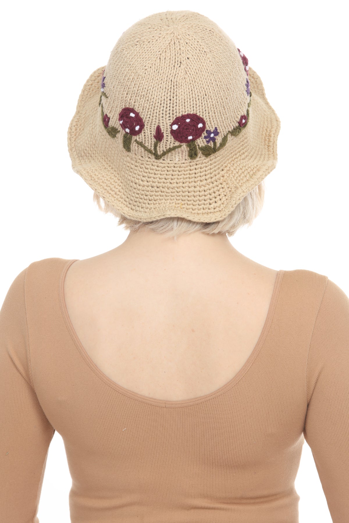 Cottagecore Knit Cotton Sun Hat