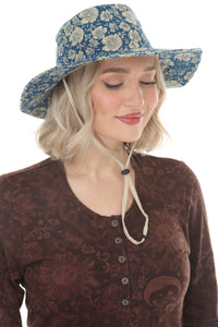 Flower Batik Print Boonie Hat