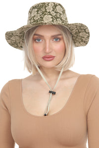 Flower Batik Print Boonie Hat