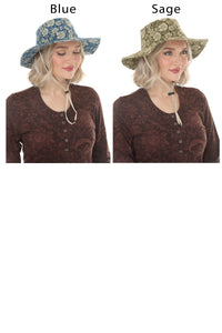 Flower Batik Print Boonie Hat