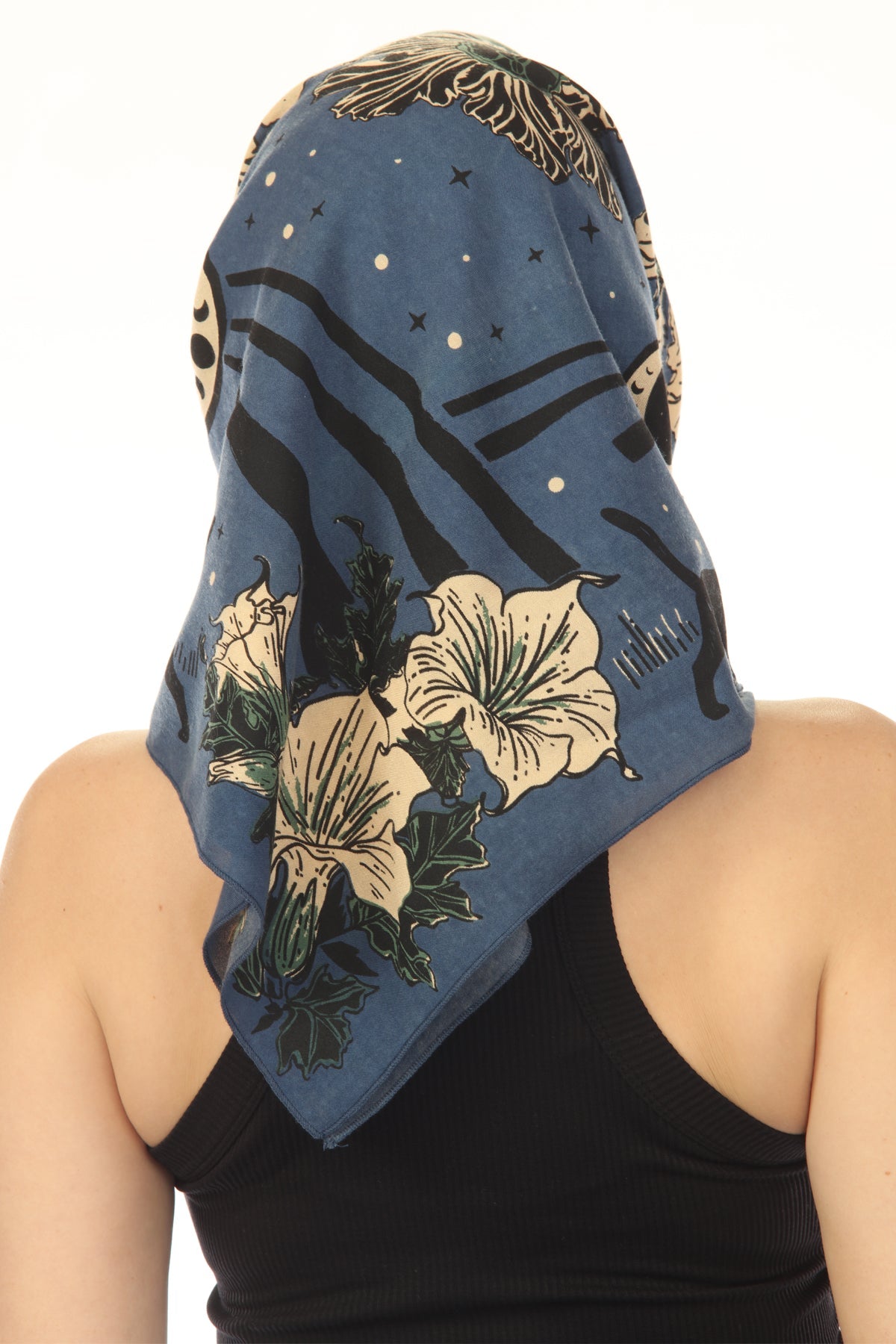 Moonflower Cats Big Bandana