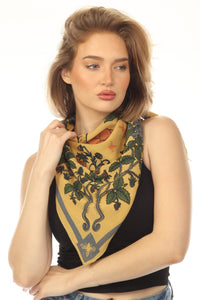 Cottage Garden Cat Big Bandana