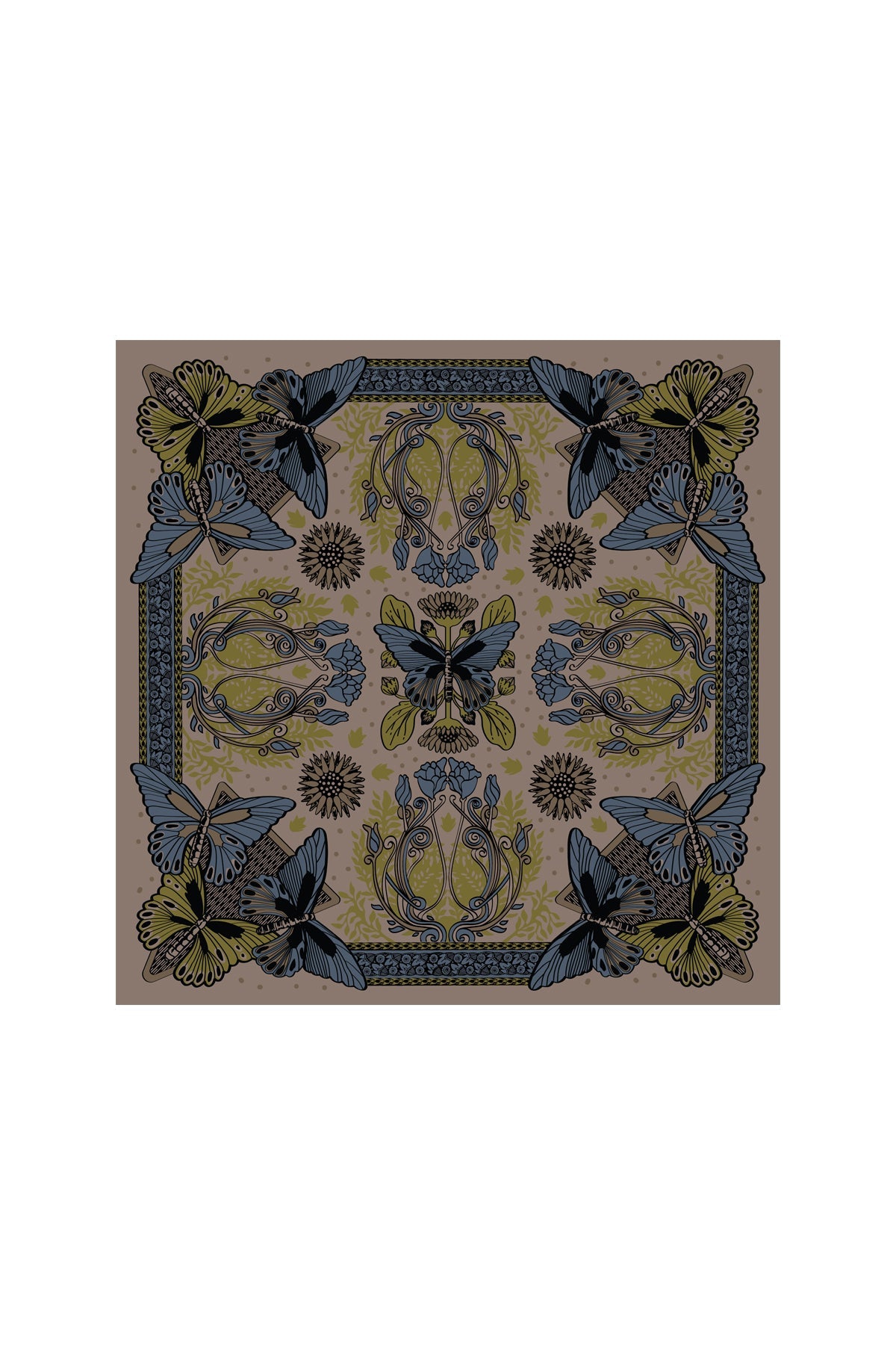 Butterfly Sunflower Big Bandana