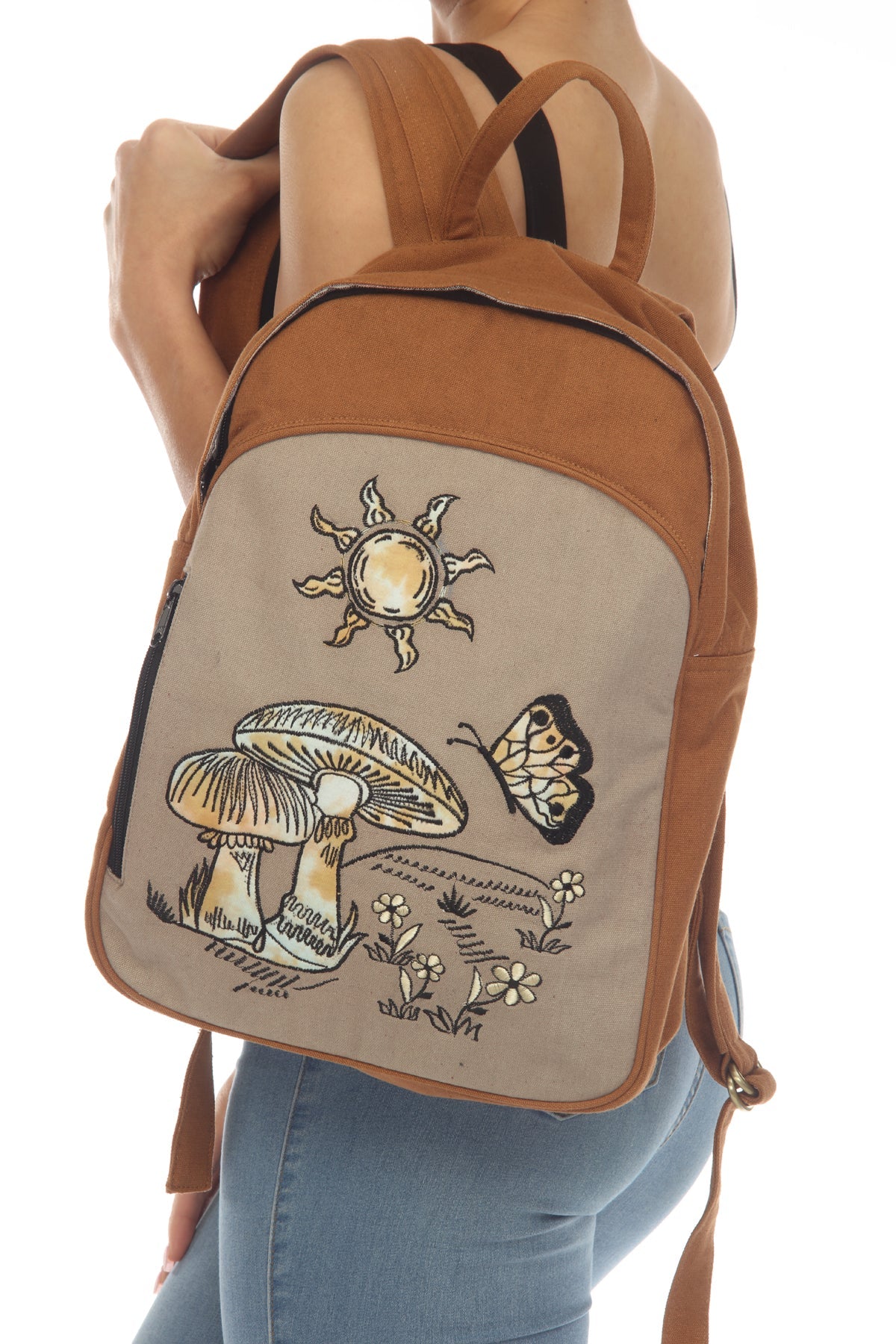 Tie-Dye Embroidery Patch Backpack